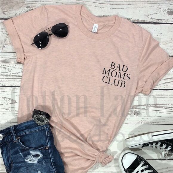 Custom “Bad Moms Club” *Bella Canvas* T-Shirt - Picture 1 of 5